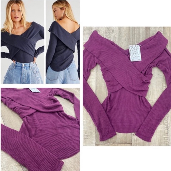 Free People Tops - NWT Free People Marley Top in Wine Diamonds Size XS
